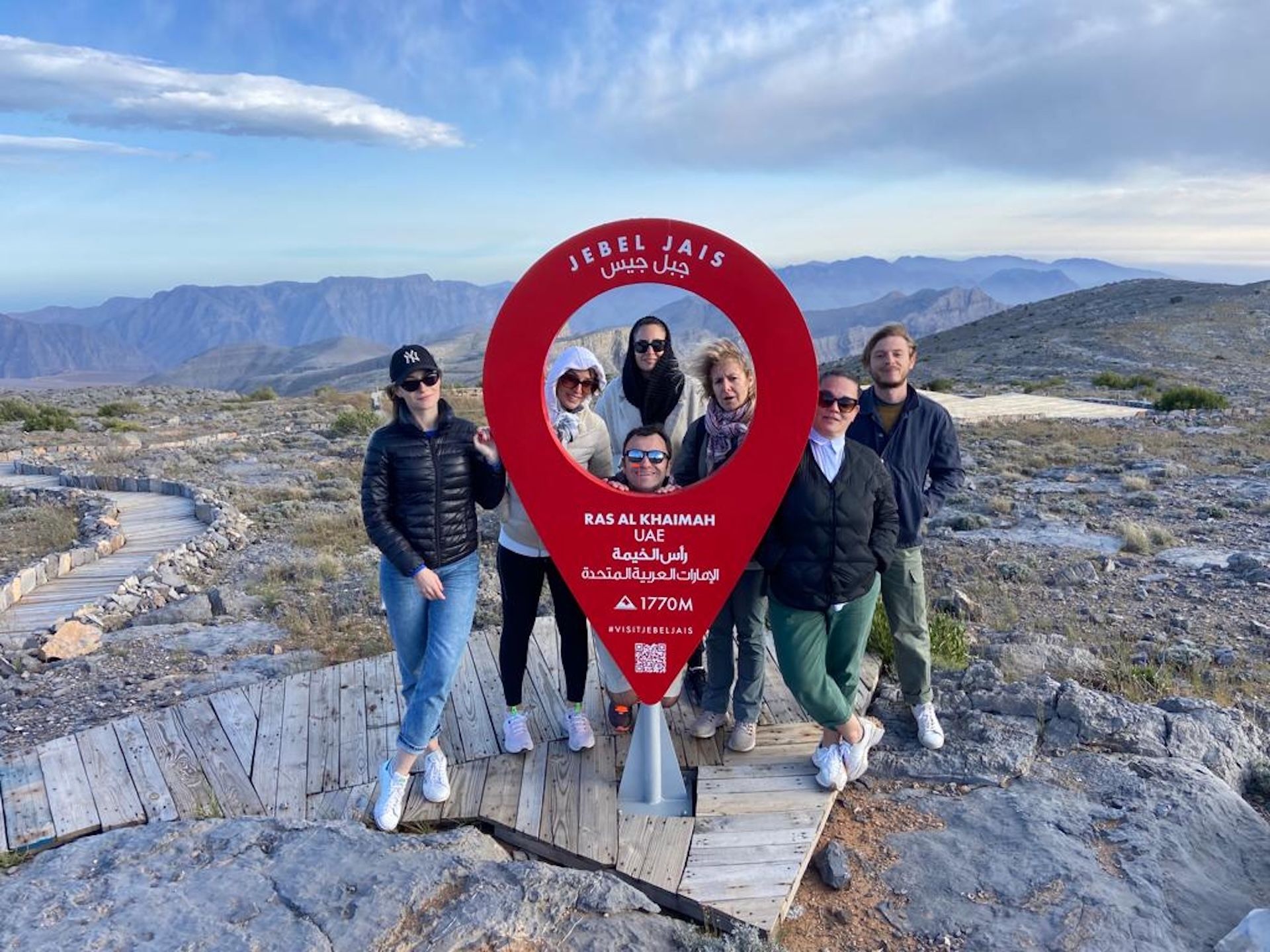 ampfire glowing at night on Jebel Jais, Ras Al Khaimah