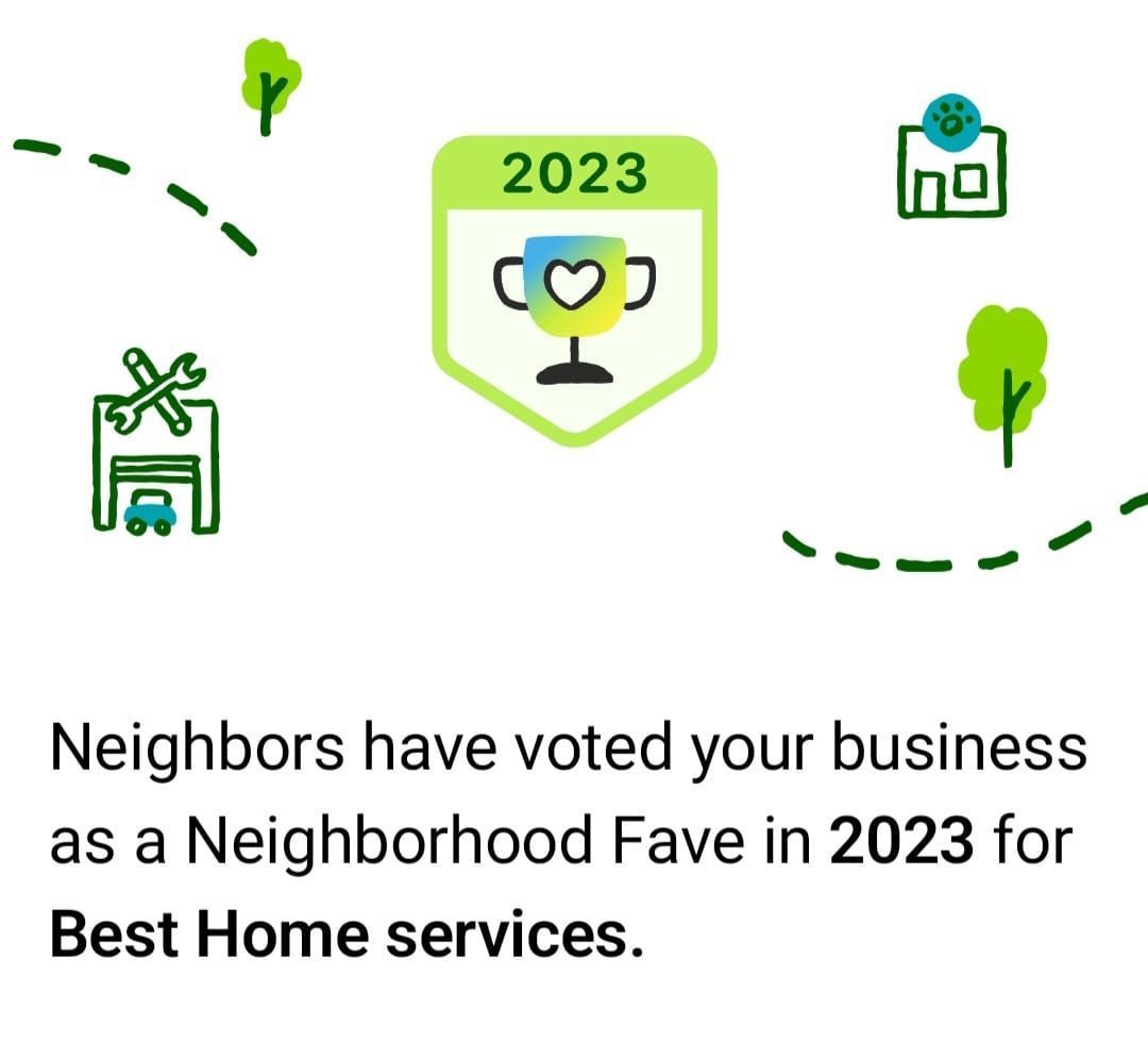 Neighbors have voted your business as a neighborhood fave in 2023 for best home services