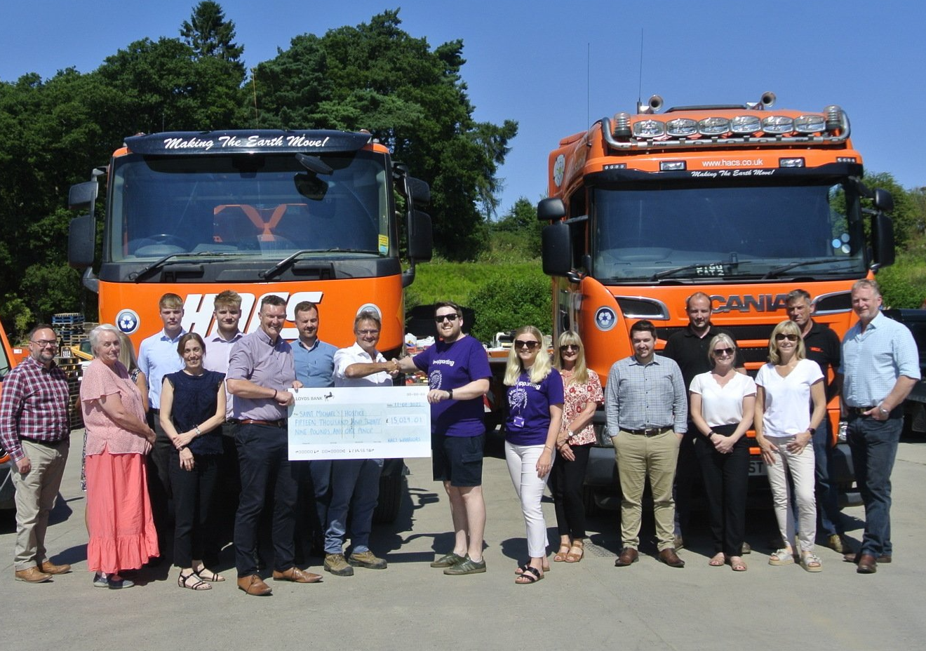 The HACS Group present local charity with fundraising total
