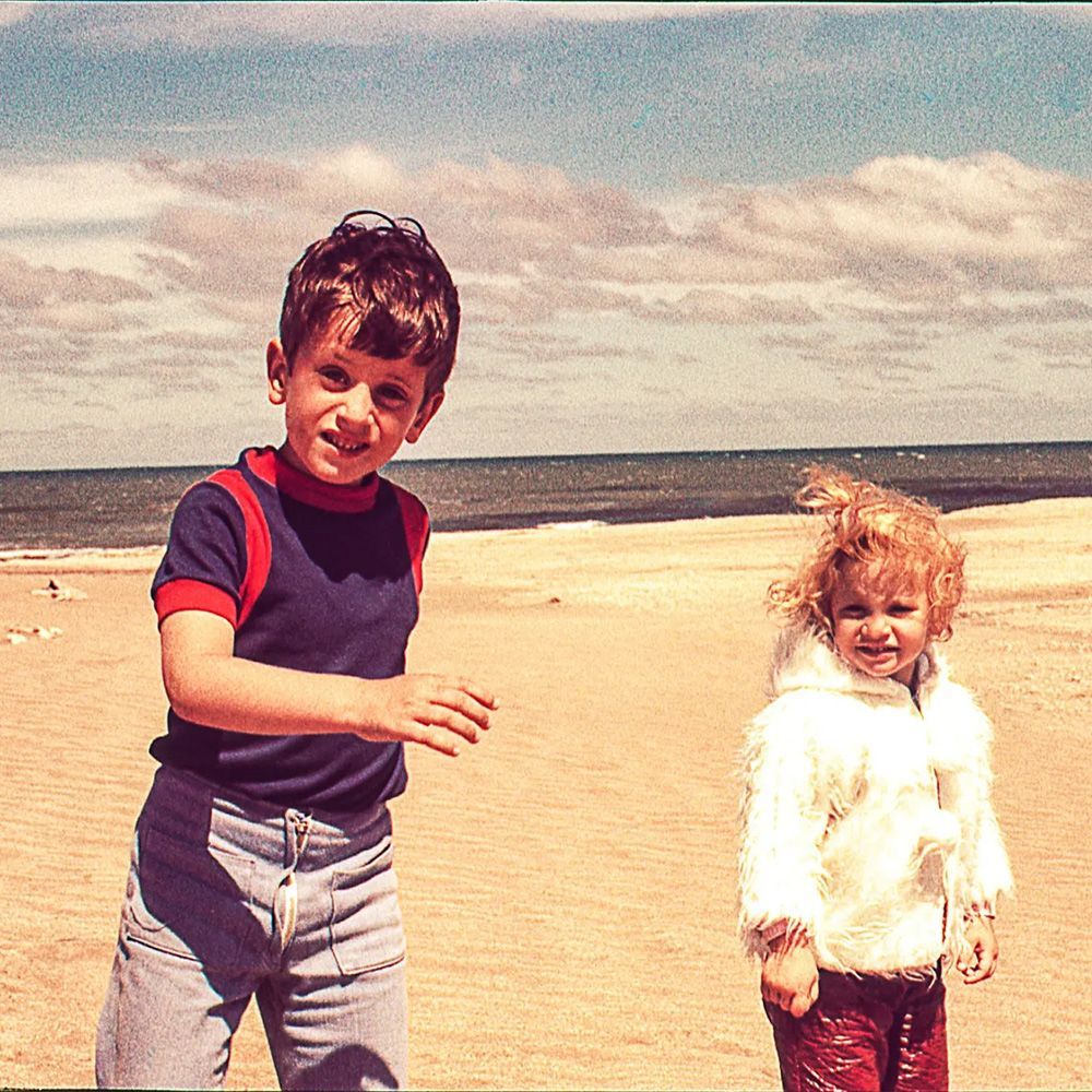 Two Kids On Beach