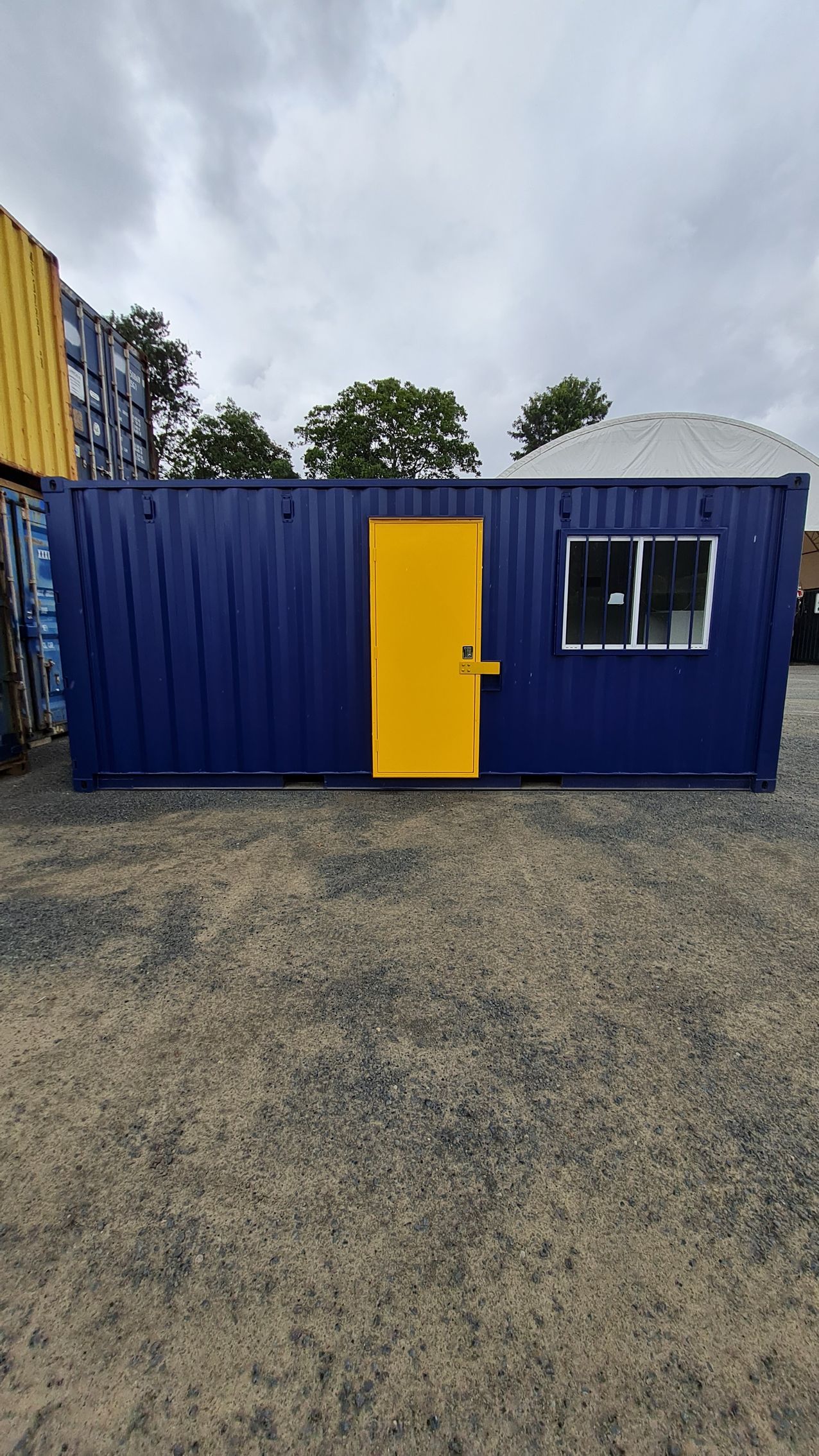 Blue Shipping Container Modified Into a Building — East Coast Containers Shipping Containers and Transport in Chevallum, QLD