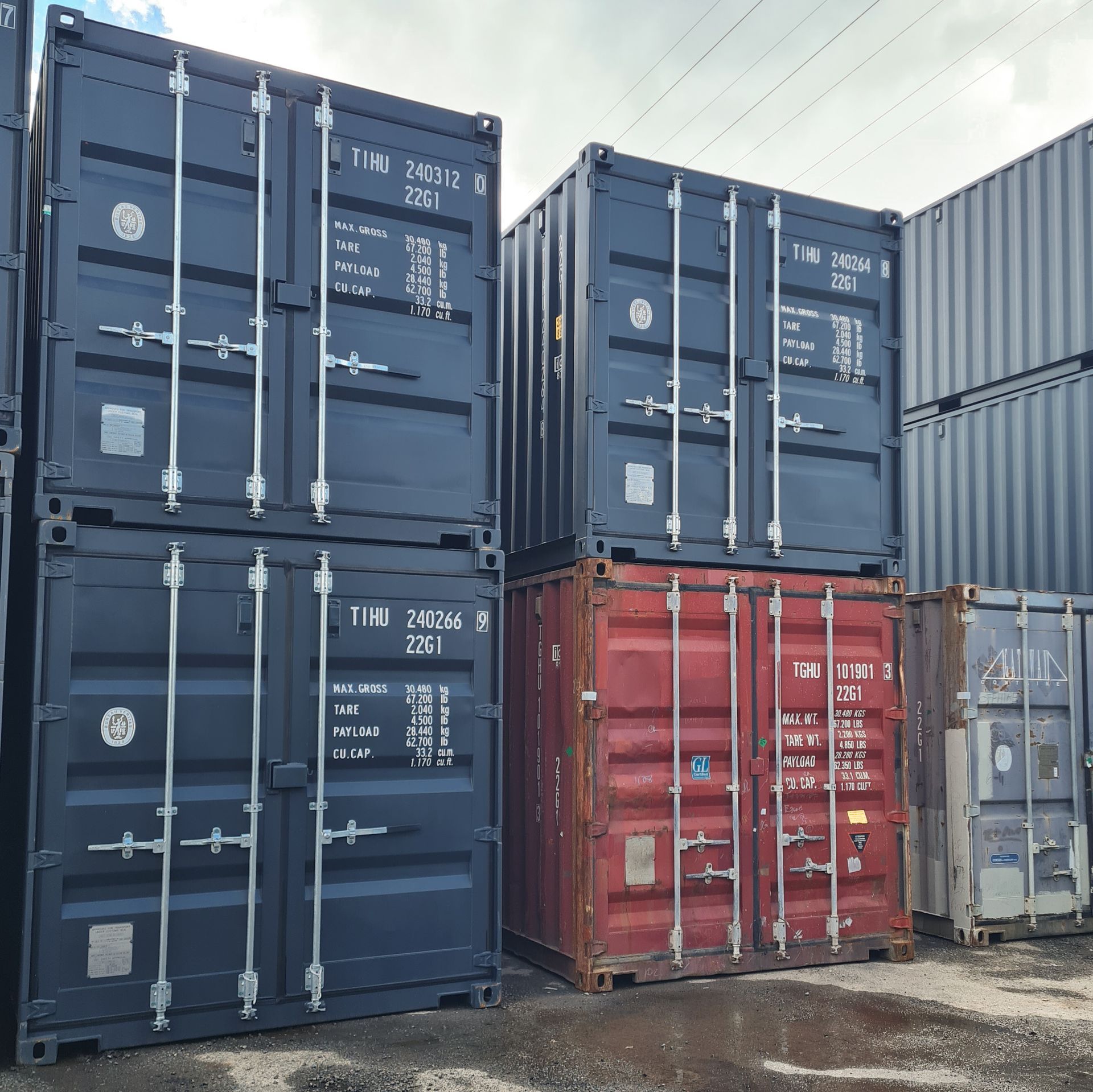Stacked shipping containers — East Coast Containers Shipping Containers and Transport in Chevallum, QLD