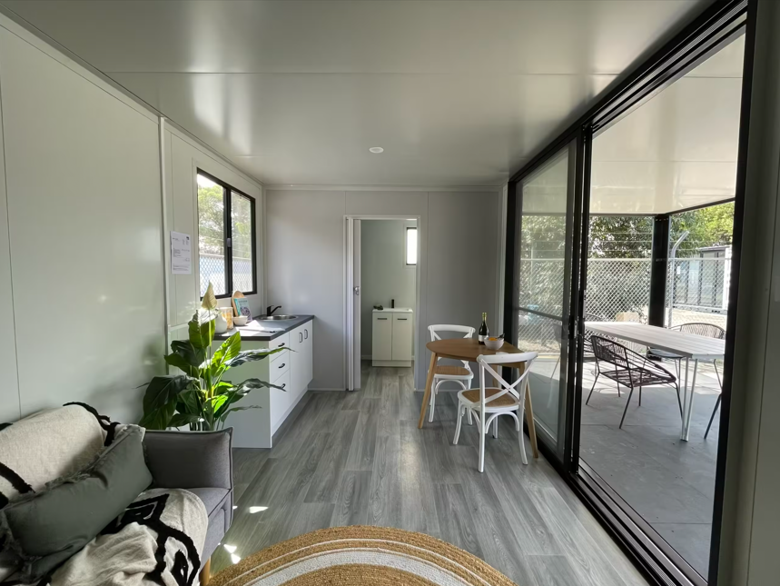Modern Patio Sunroom With Sofa — East Coast Containers Shipping Containers and Transport in Chevallum, QLD