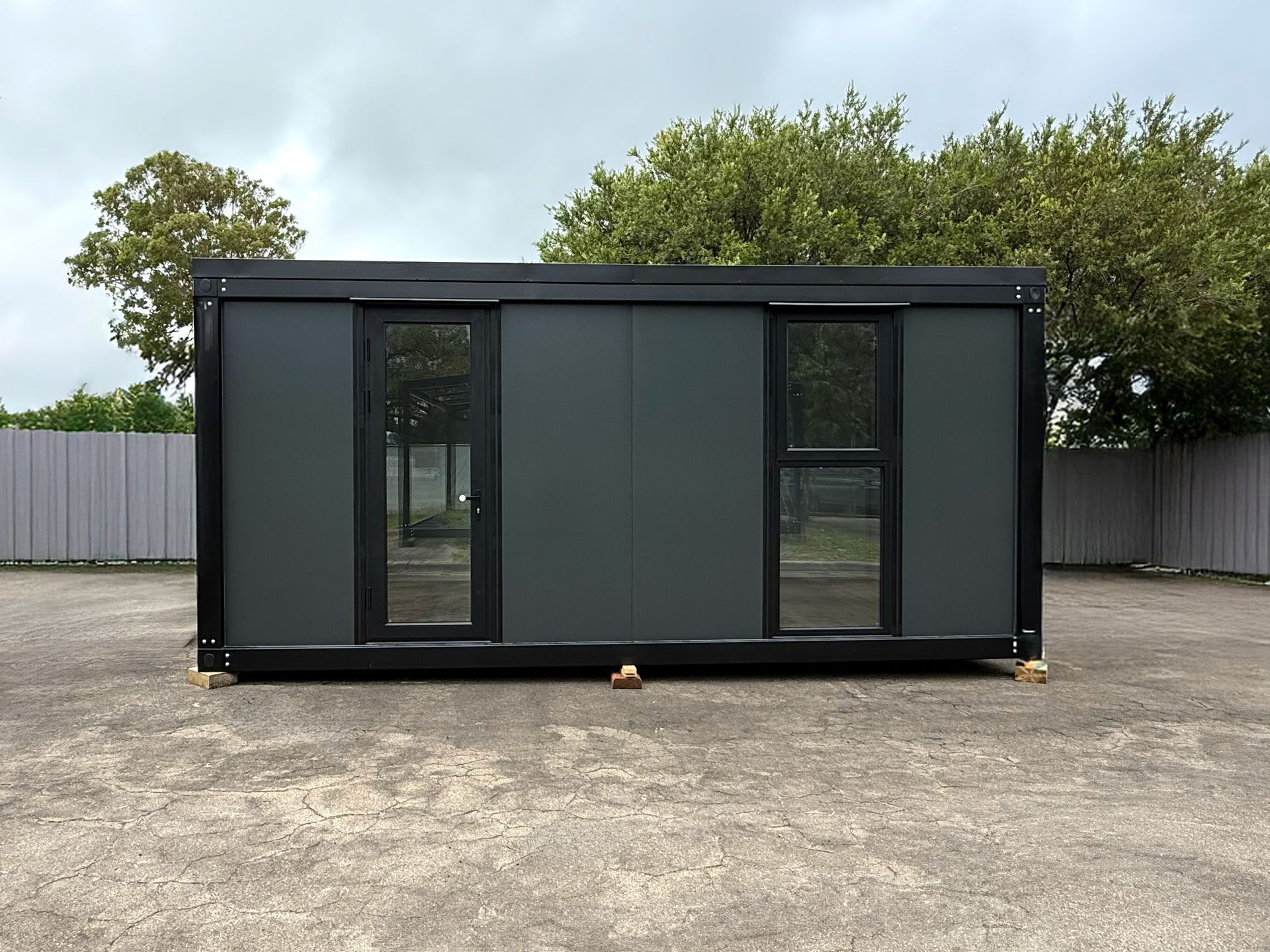 Dark Gray Modular Building — East Coast Containers Shipping Containers and Transport in Chevallum, QLD