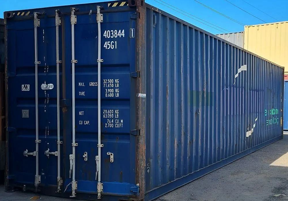 A Large, Blue Shipping Container — East Coast Containers Shipping Containers and Transport in Chevallum, QLD A Large, Blue Shipping Container — East Coast Containers Shipping Containers and Transport in Chevallum, QLD