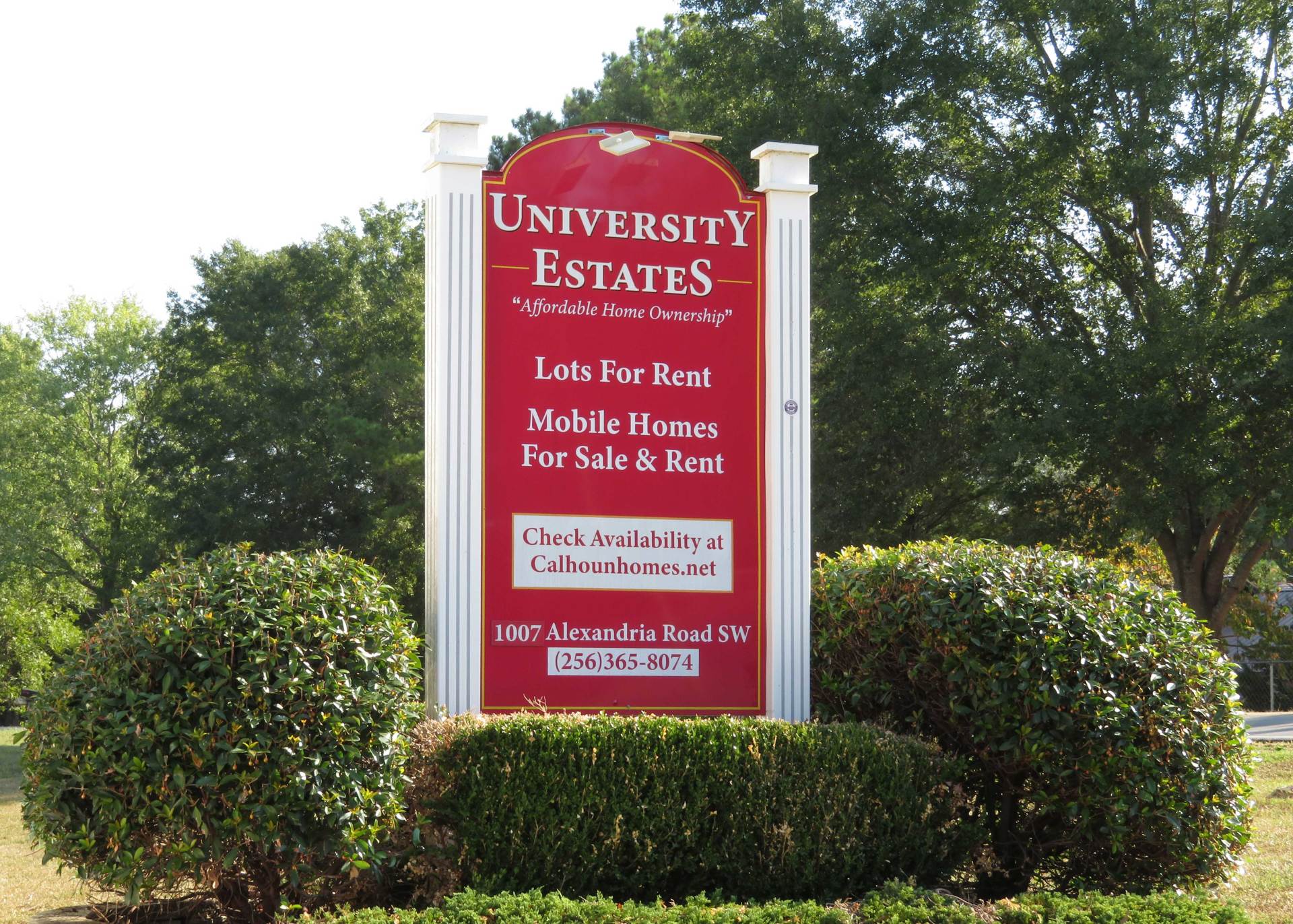 University Estates Sign