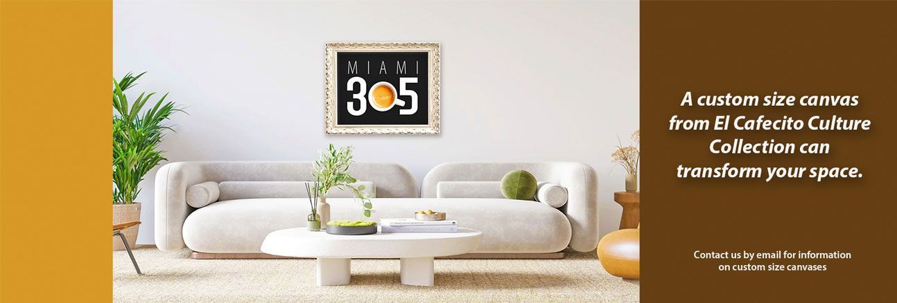 Living room with a sofa, coffee table, and art that says 