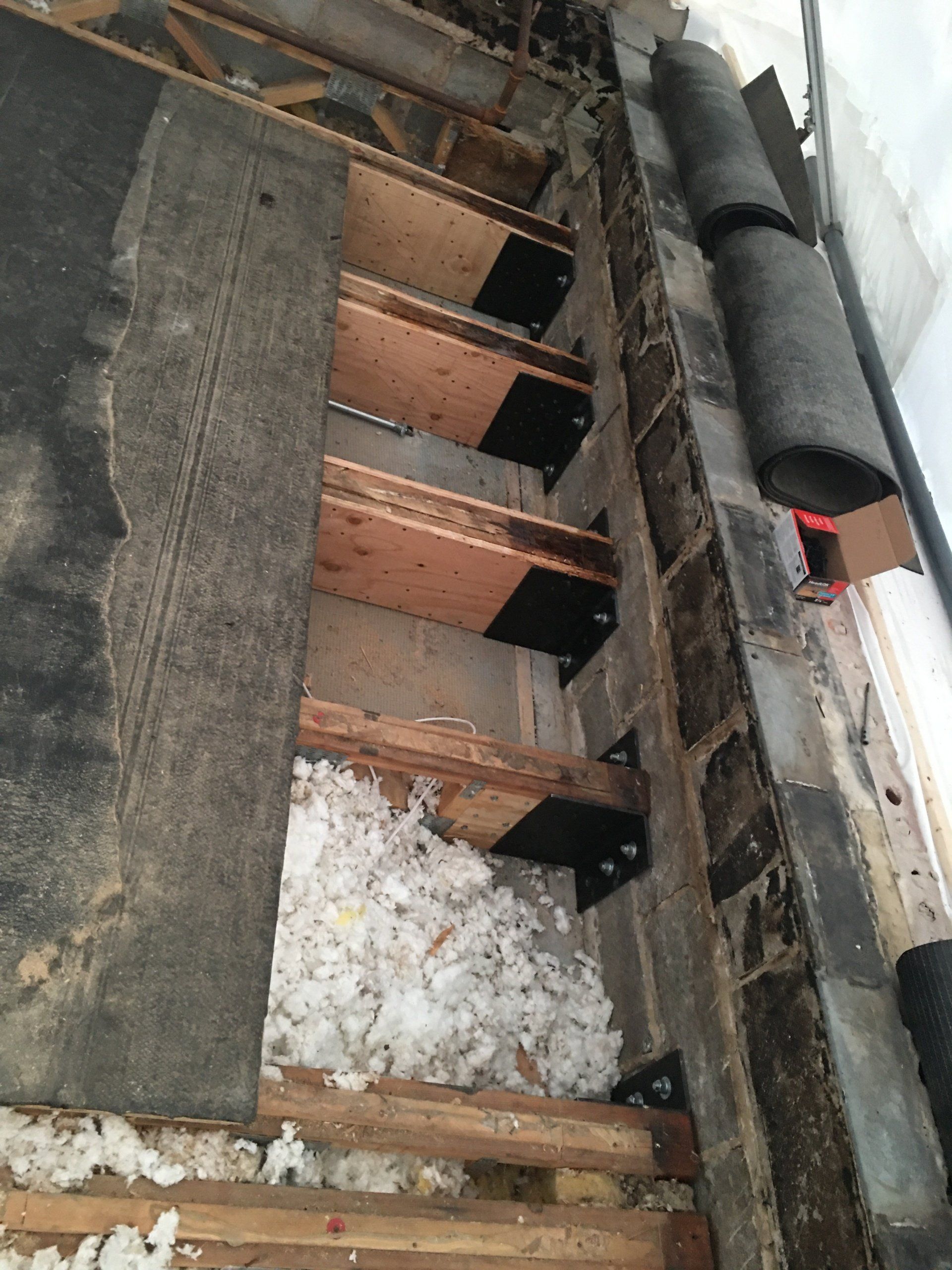 WickRight truss reinforcement brackets are installed from the top down. Homeowner do not have to move out for this repair.