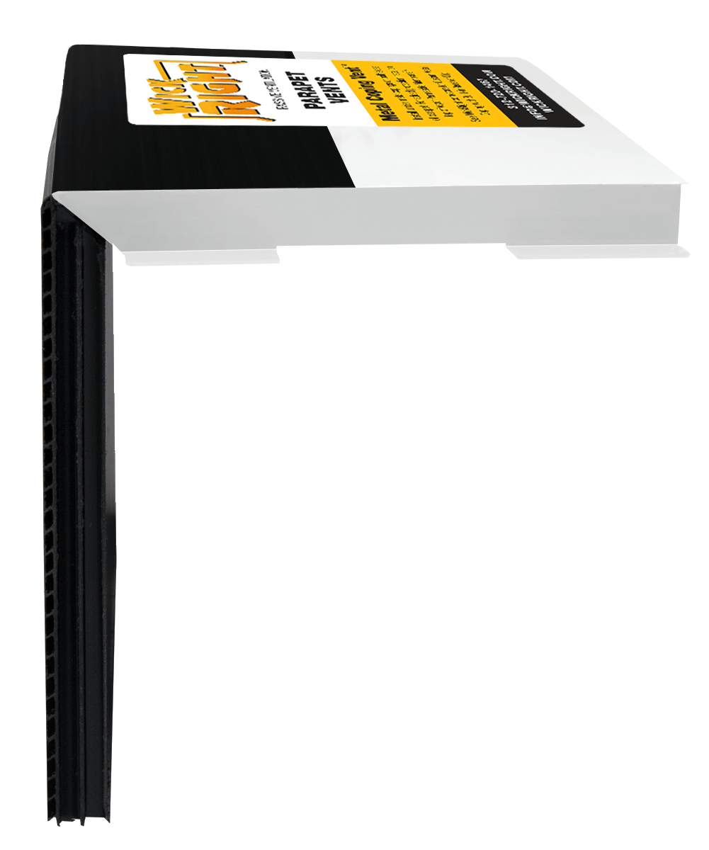 WickRight Metal Coping Vent. Best way to vent parapets with metal copings.