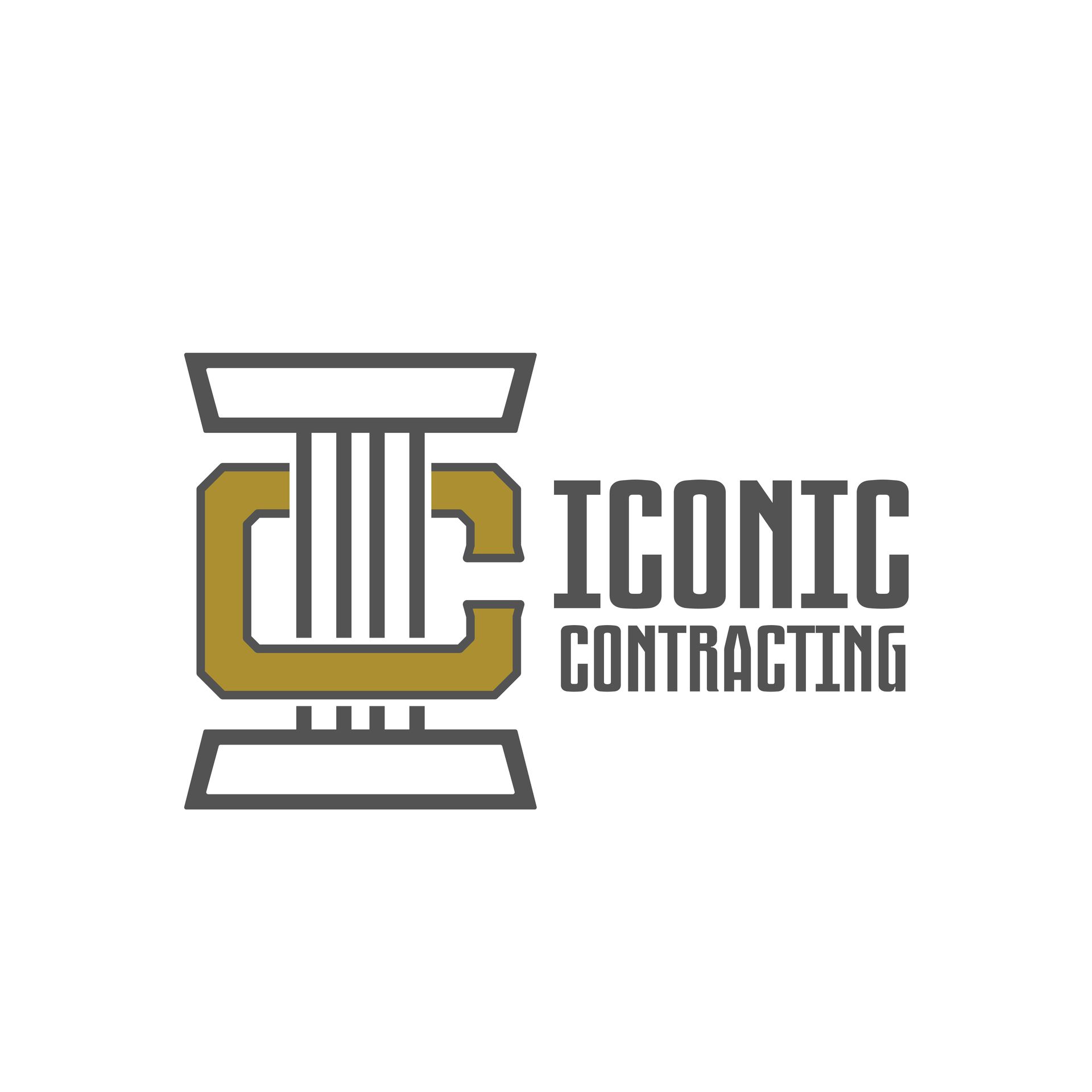 Iconic Contracting logo: Gold 