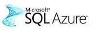 The microsoft sql azure logo is shown on a white background.