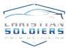 Logo for Christian Soldiers Auto Detailing: a car silhouette inside a blue and white hexagon, with "Christian Soldiers" text.