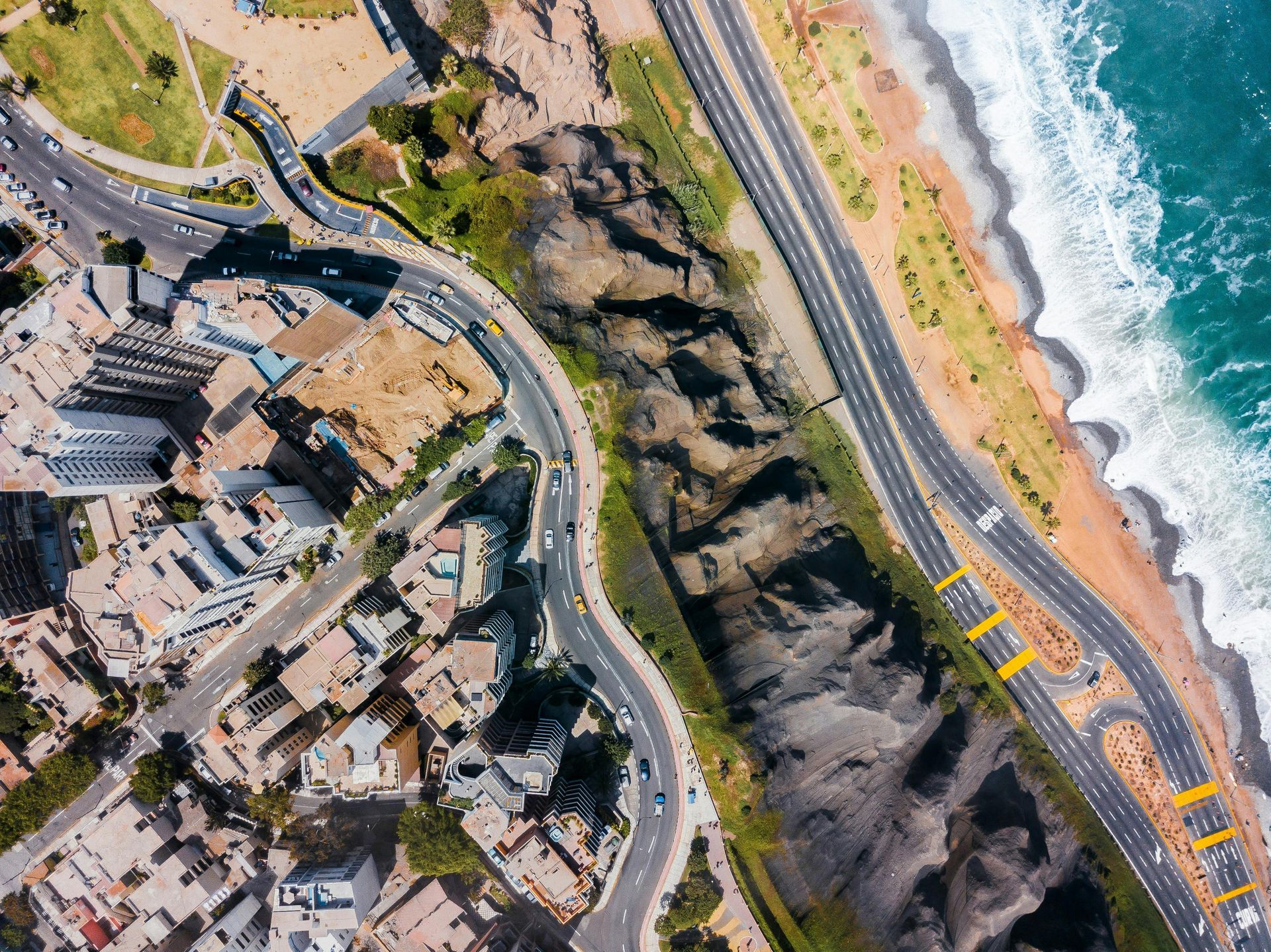 An aerial view of Redondo Beach featuring homes near the coast.