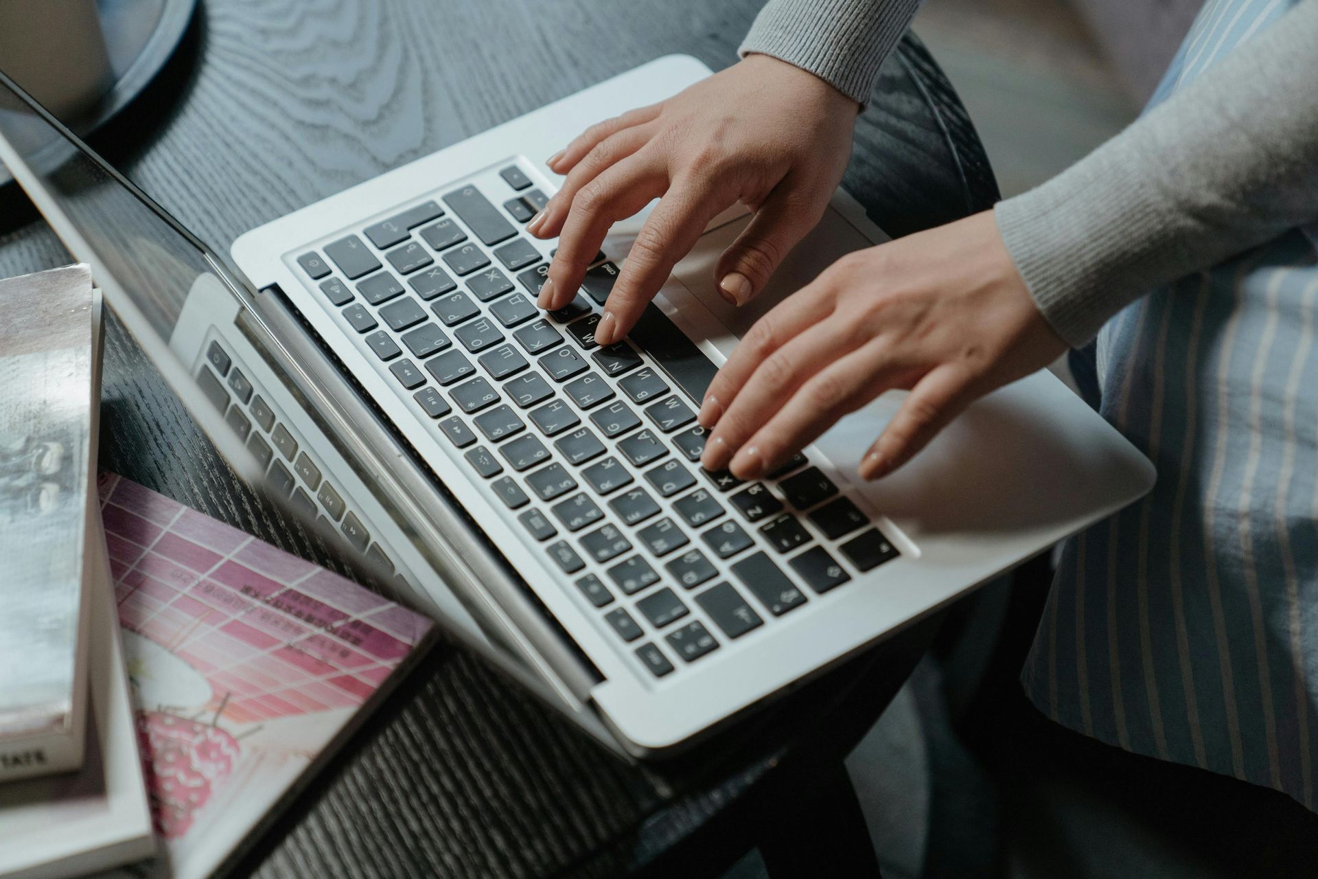 A property manager reviewing a lease agreement.