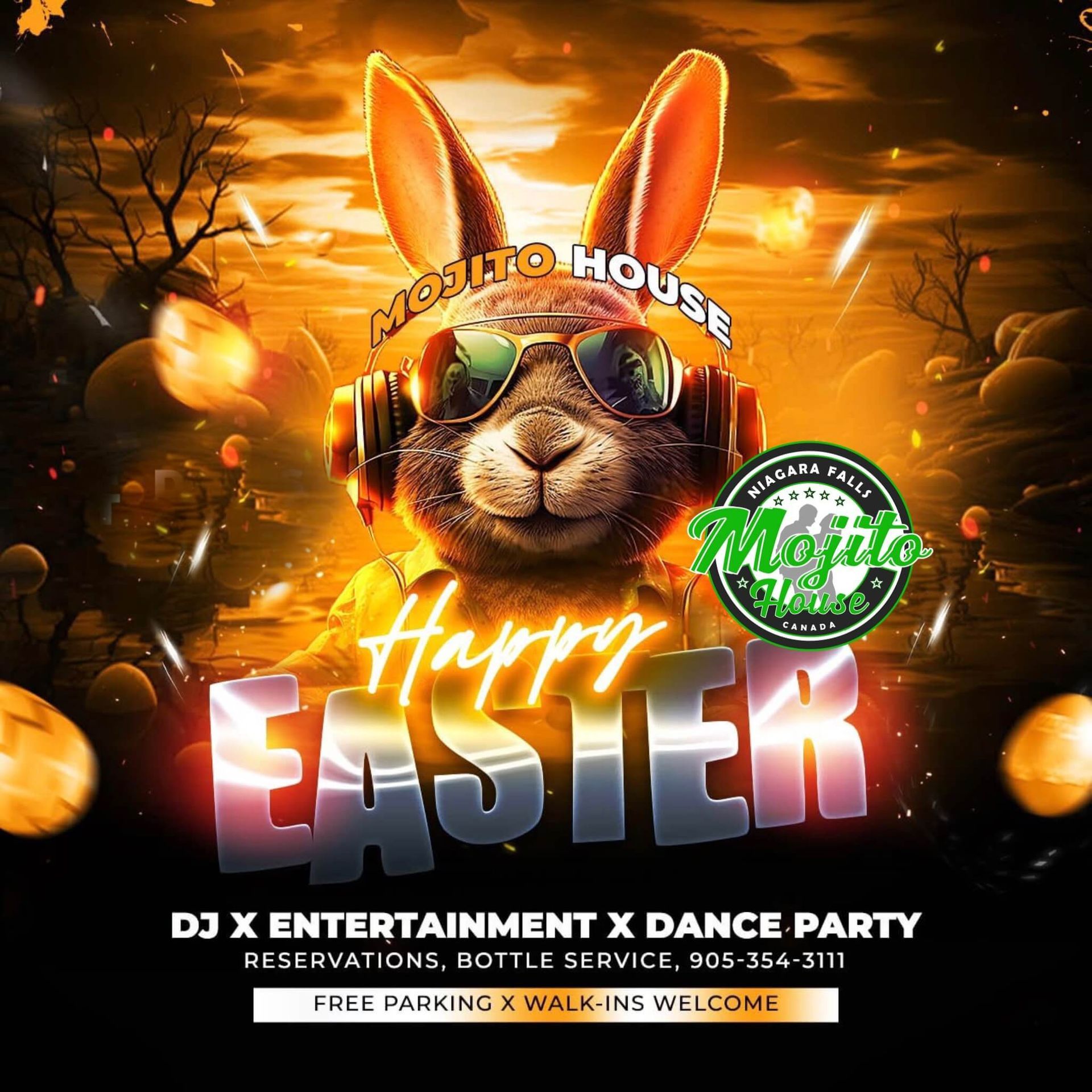 Easter Party, Good Friday, Easter Saturday, Niagara Falls, Mojito House
