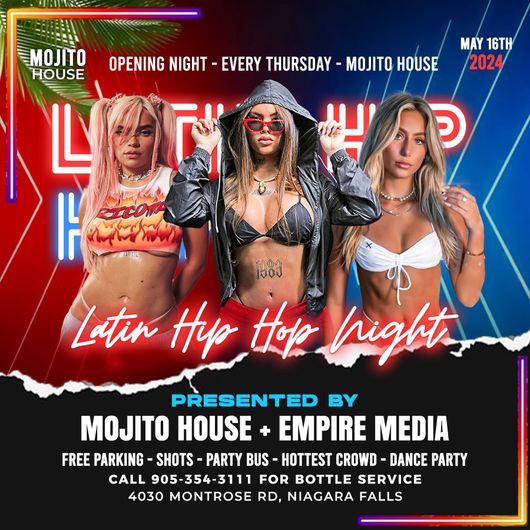 Hip Hop Latin Dance Party, Niagara Falls, Mojito House