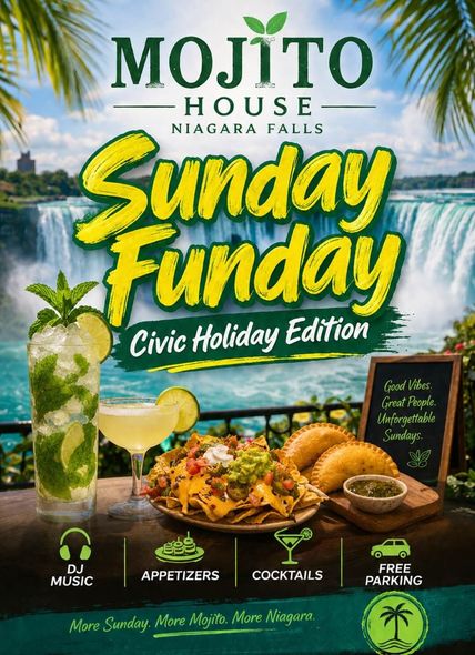 Sunday Civic Holiday Party, Niagara Falls, Mojito House