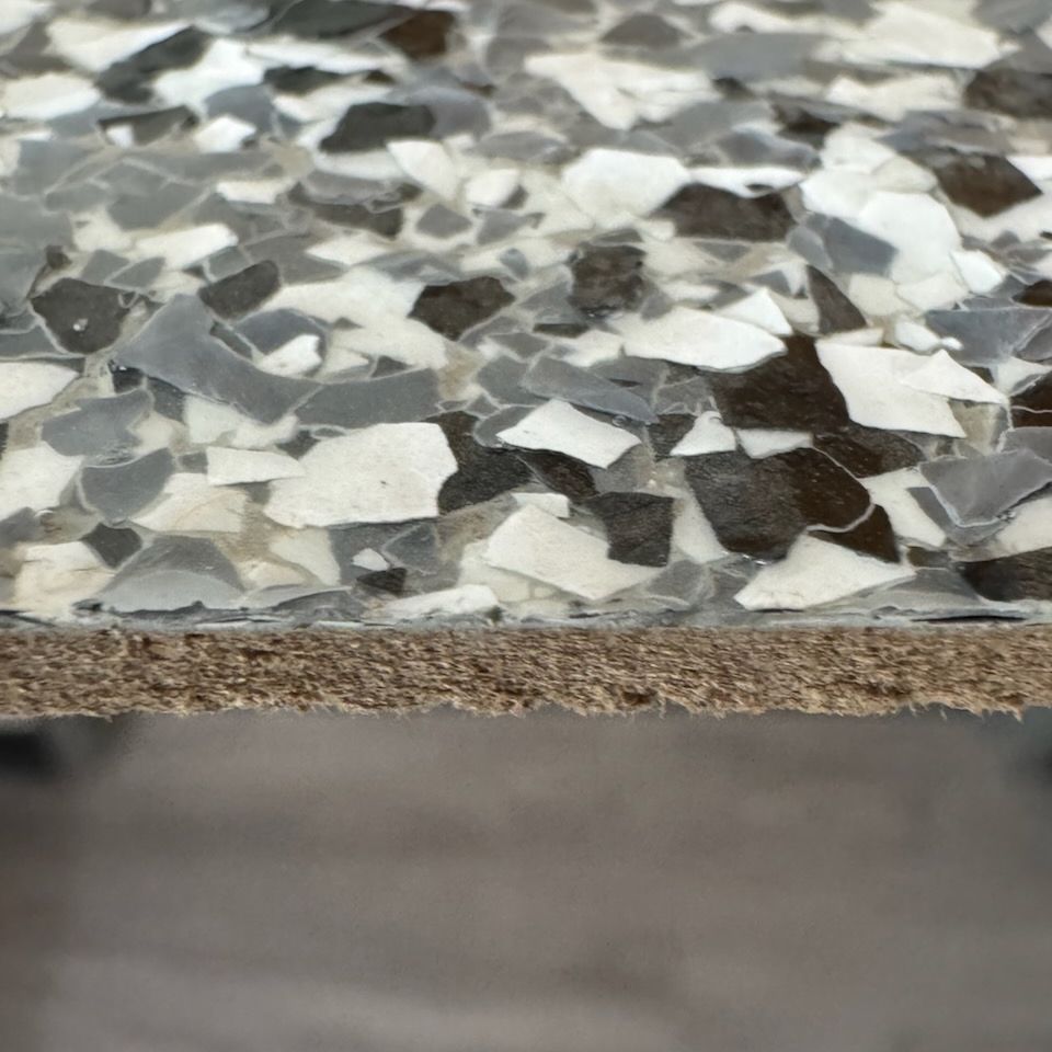 A circle of gravel on a white background