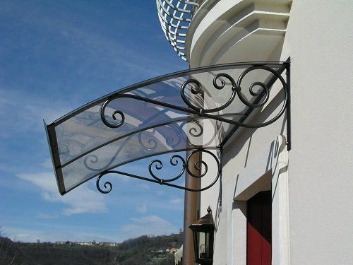 tettoia in ferro battuto