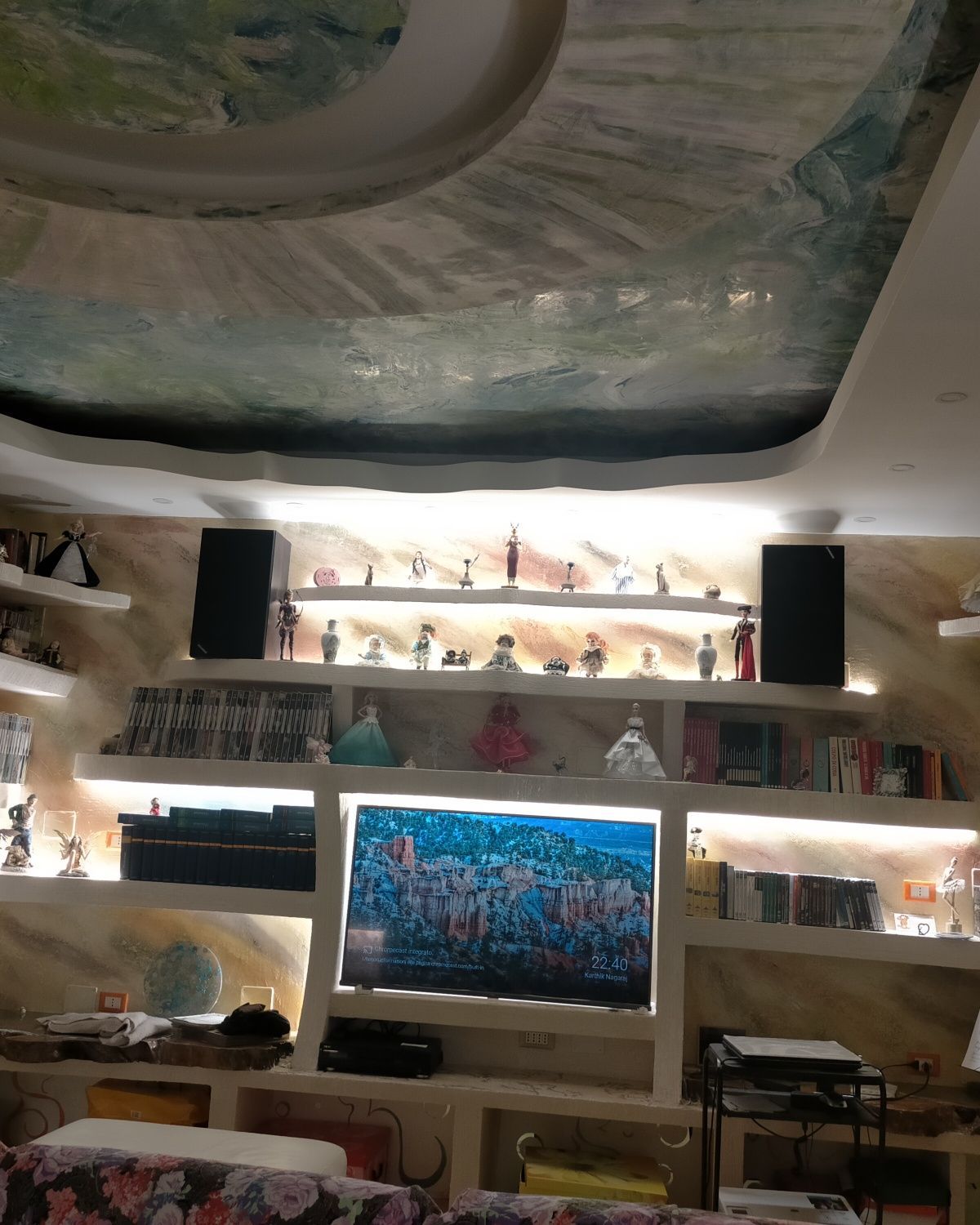 soffitto e parete in cartongesso decorativo su misura Genova