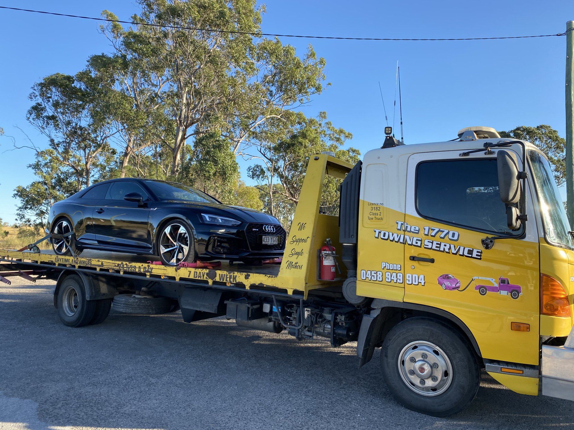 Black Shiny Car - Agnes Water - The 1770 Towing Service