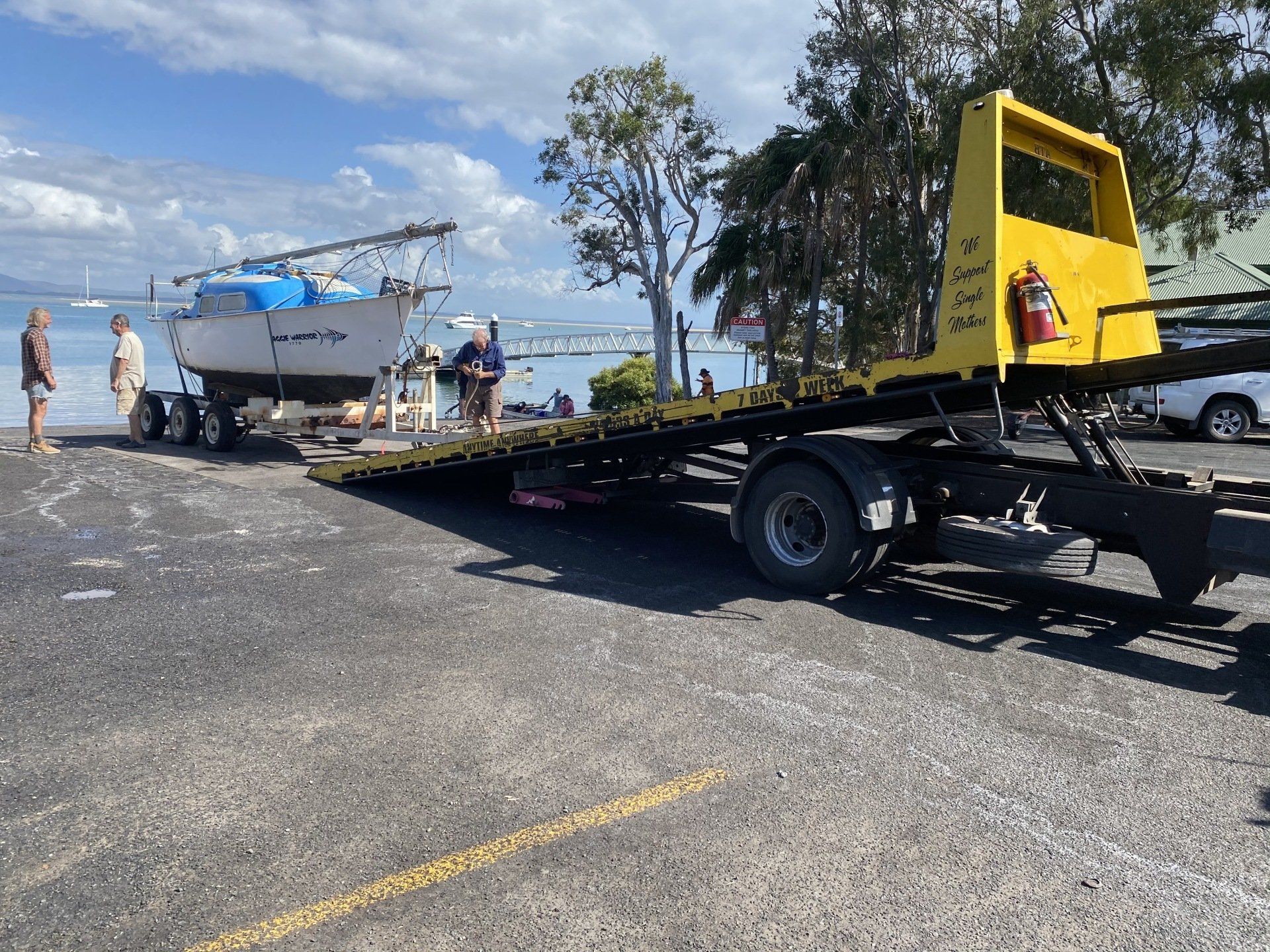 Preparing Boat Transport - Agnes Water - The 1770 Towing Service