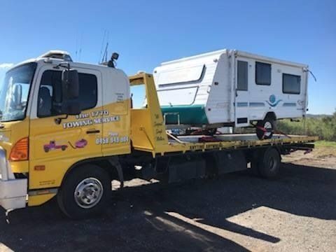 Caravan on Tow Truck - Agnes Water - The 1770 Towing Service