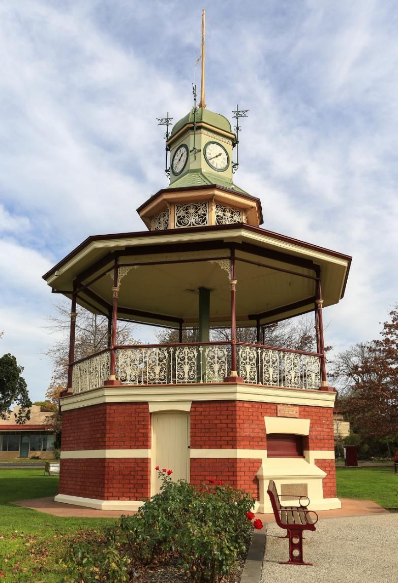 A Gazebo with A Clock Tower on Top of It — Nick Locke Monuments in Bellingen, NSW