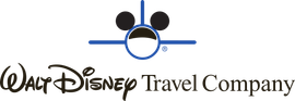 Walt Disney Travel Company logo featuring a Mickey Mouse airplane.