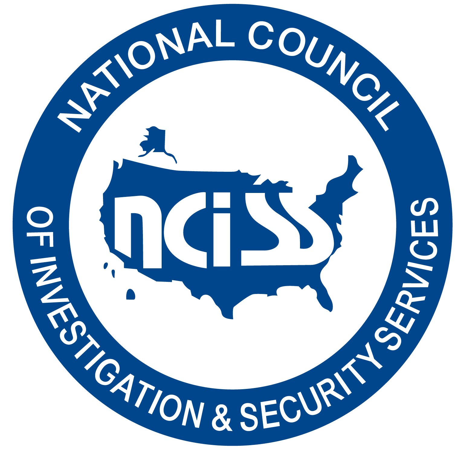 NCISS logo: Blue circular emblem with text, featuring a map of the United States.