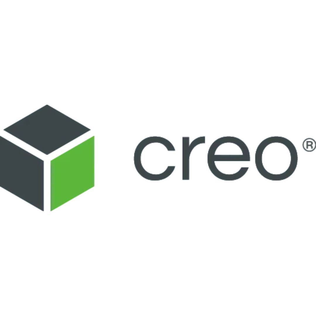 A black and green cube with the word creo on it.