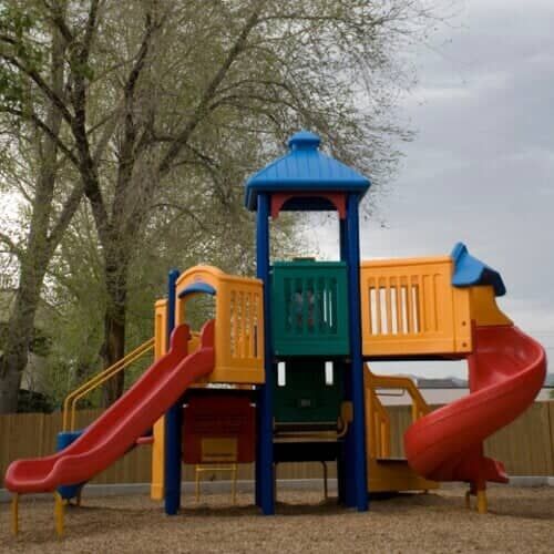 Playground With Two Slide - Salt Lake City, UT - Learning Tree Schools