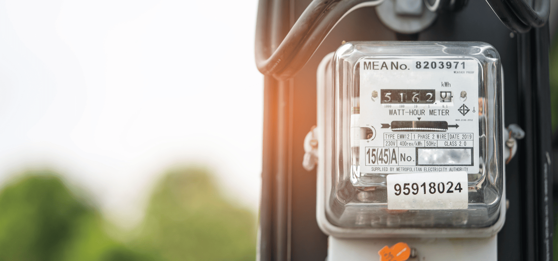 Electricity metre at an industrial factory in Singapore