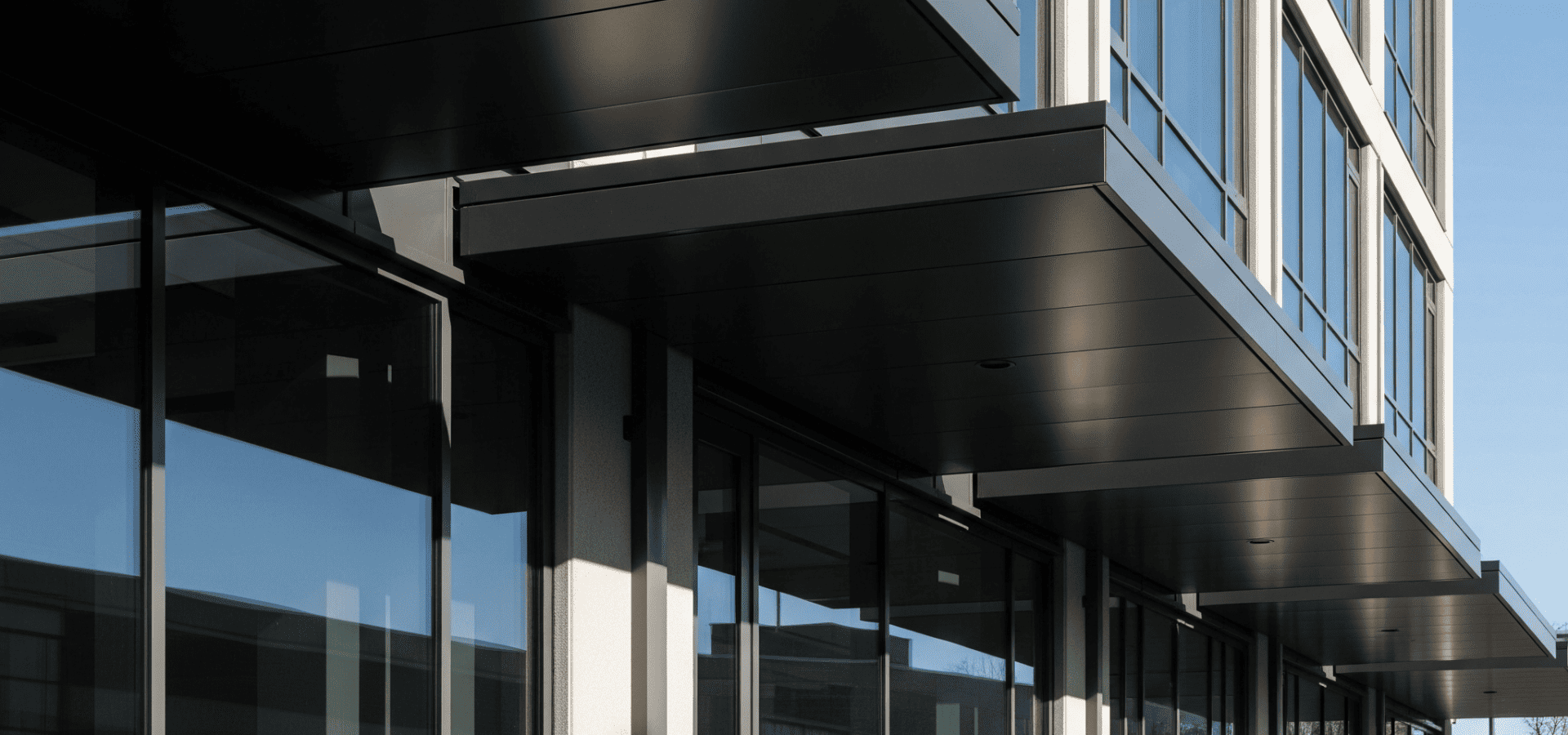 Fire-rated aluminium composite commercial awnings in Singapore