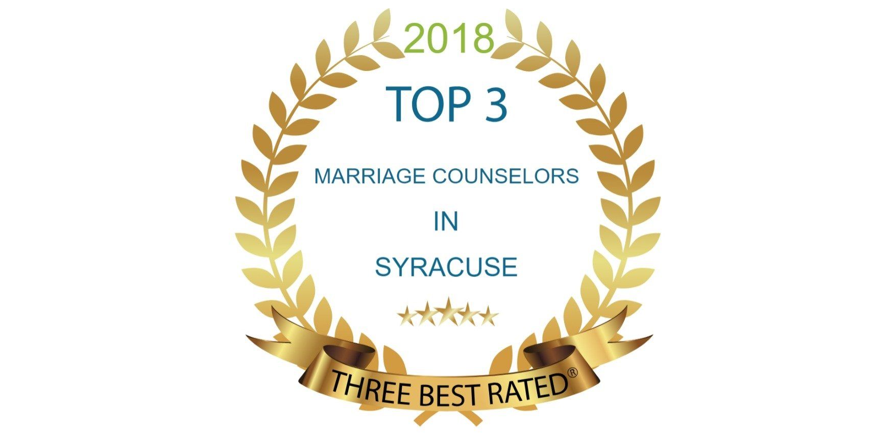 A logo for top 3 marriage counselors in syracuse