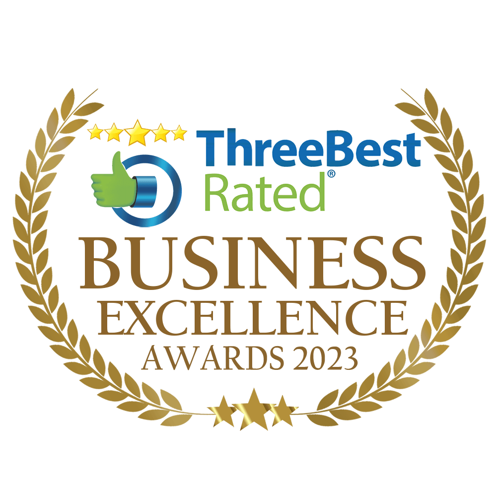 Three best rated business excellence awards 2023 logo