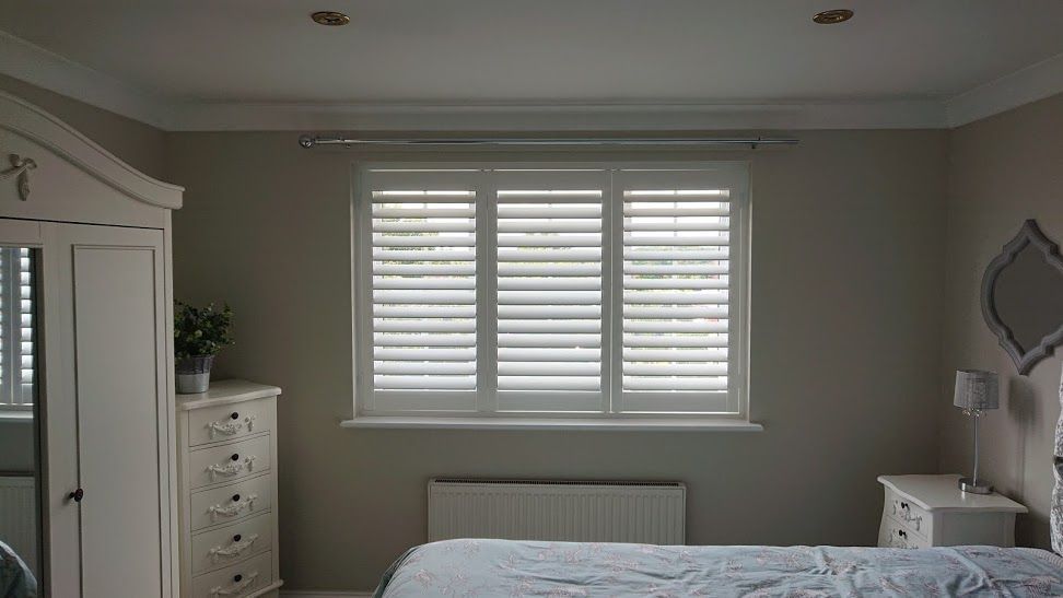 3 part bay hidden full height window shutter blinds