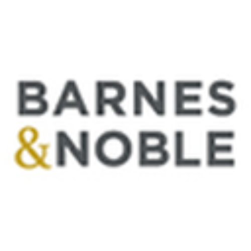 Barnes & Noble logo with gray text and gold