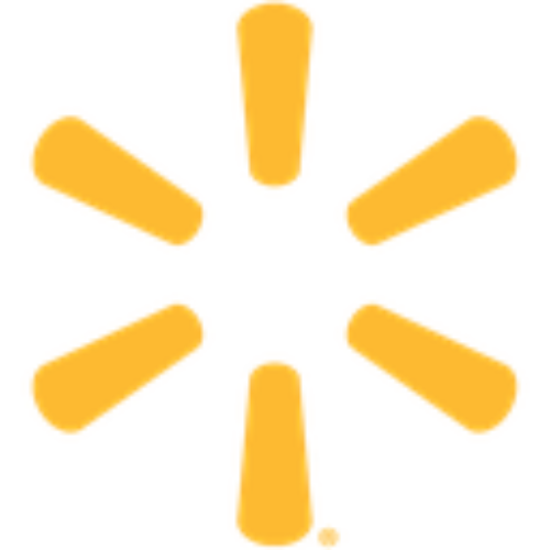 Walmart logo: yellow sunburst on a white background.