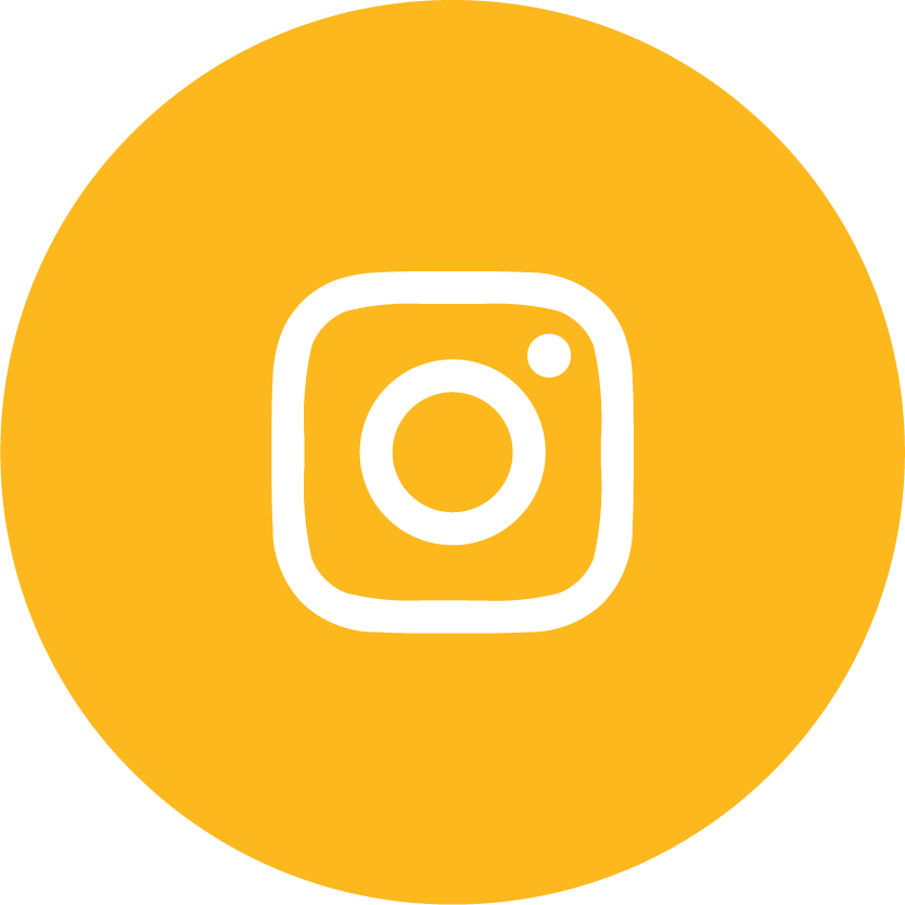 The instagram logo is in a yellow circle.
