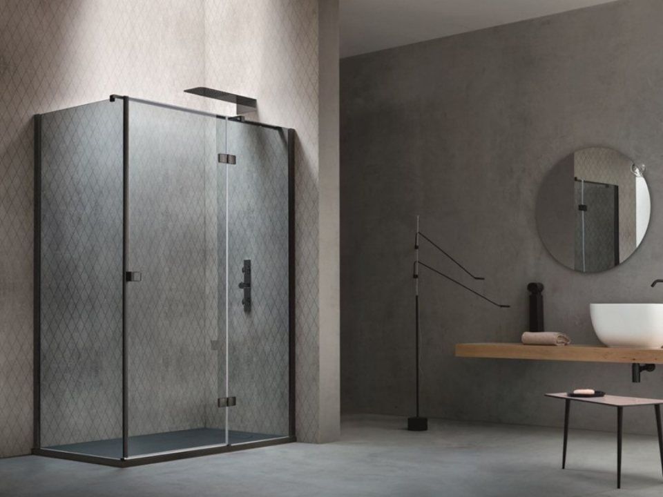 box doccia ad angolo in vetro