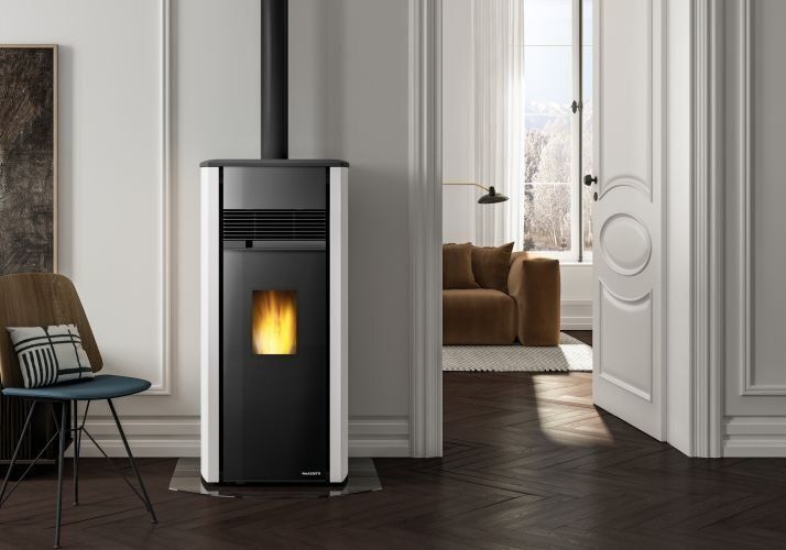 stufa a pellet moderna