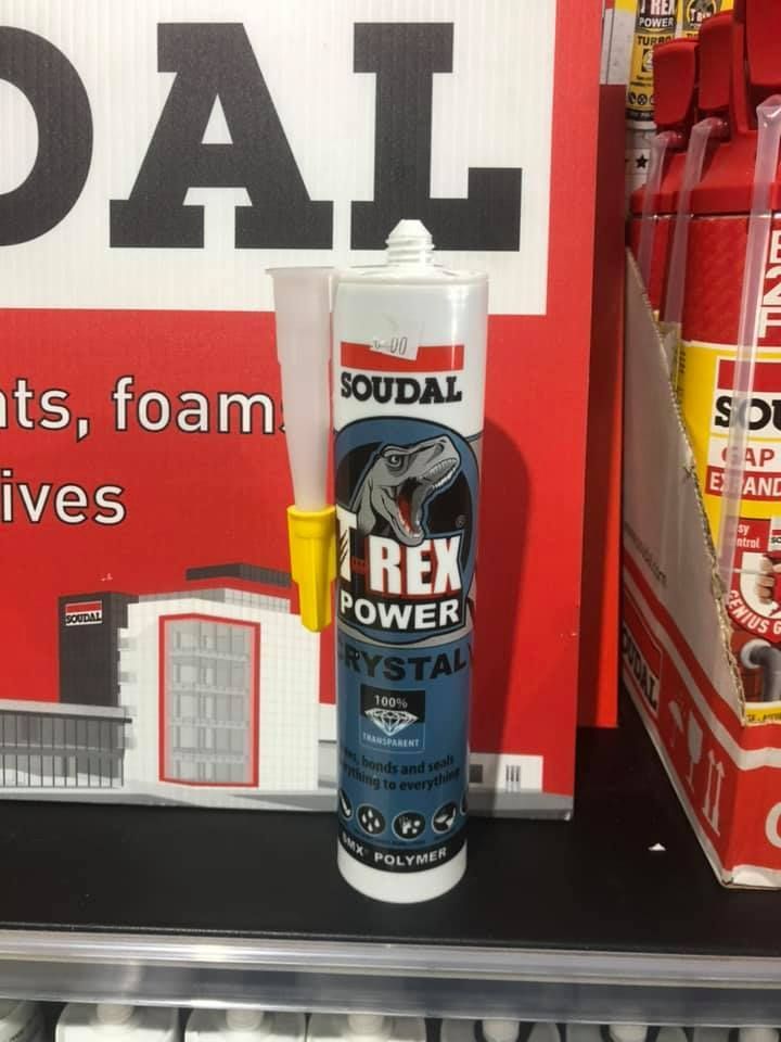 A Bottle of Soudal Trex Power is Sitting on a Shelf — F.R.I. Foam & Rubber Industries In Buderim, QLD
