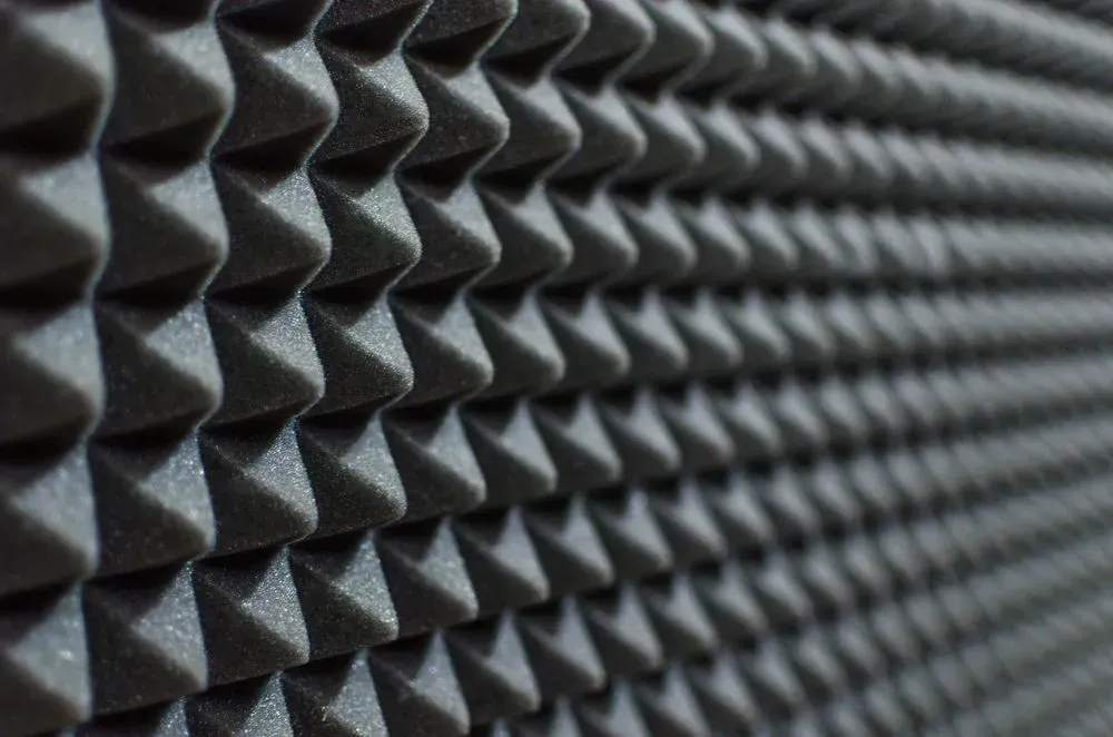 A Close Up of a Wall Made of Pyramid Shaped Foam — F.R.I. Foam & Rubber Industries In Buderim, QLD