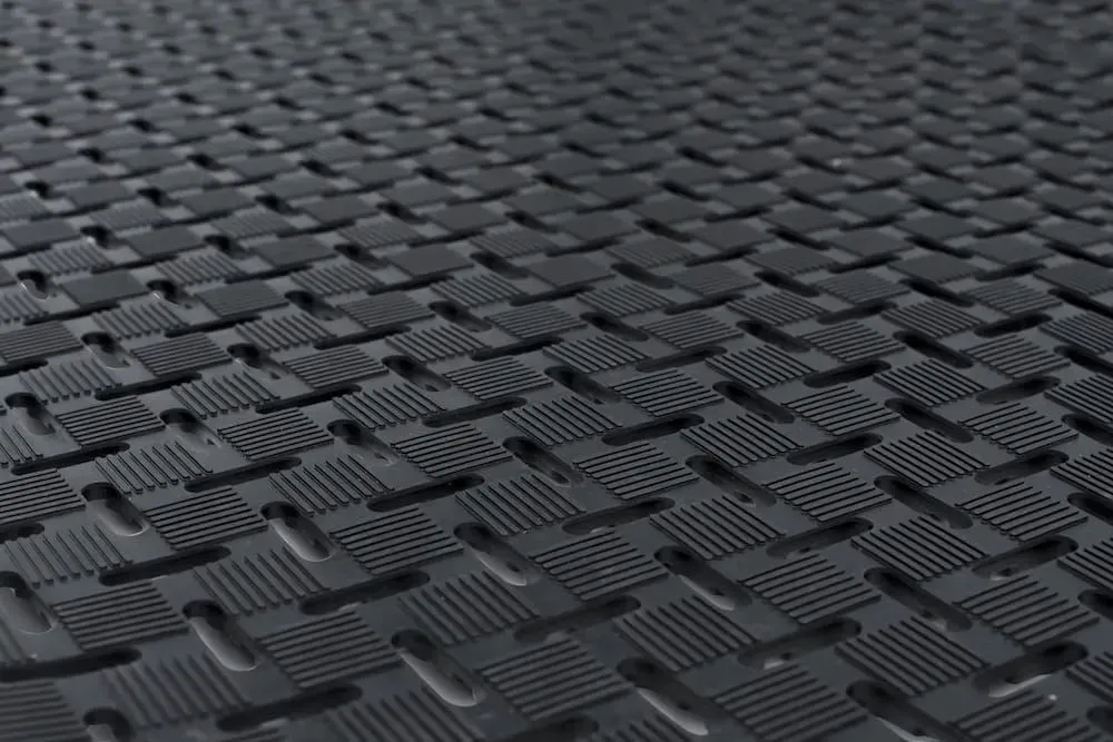 A Close Up of a Black Rubber Mat With a Checkered Pattern — F.R.I. Foam & Rubber Industries In Buderim, QLD
