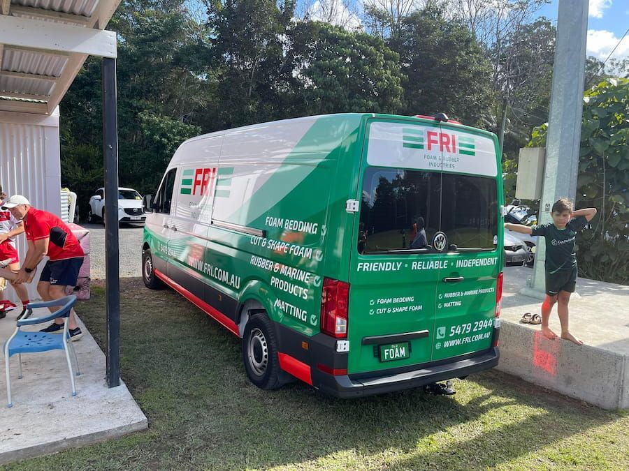 FRI Van Outside Workshop — F.R.I. Foam & Rubber Industries In Buderim, QLD