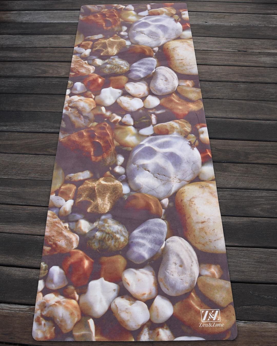 A Yoga Mat With a Picture of Rocks on It — F.R.I. Foam & Rubber Industries In Gympie, QLD