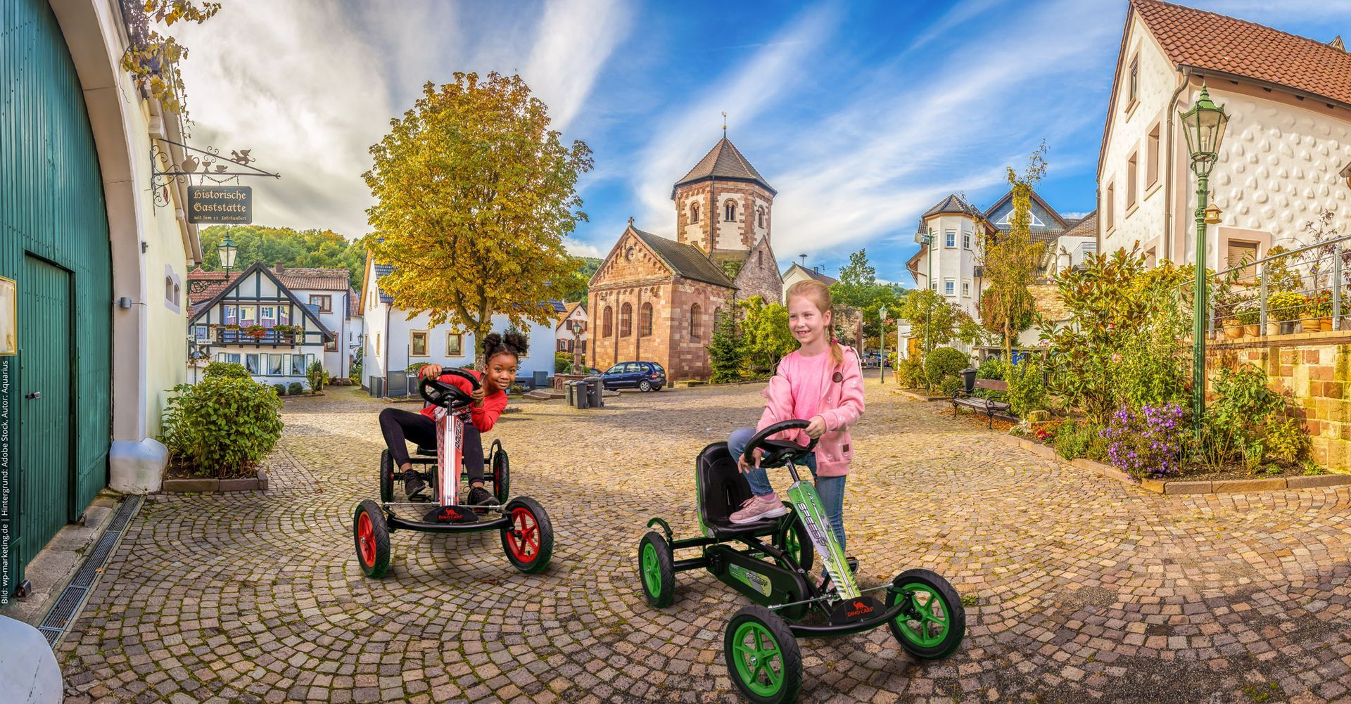 KIDS Gokarts Speedy rot und grün - Emotion-Bild