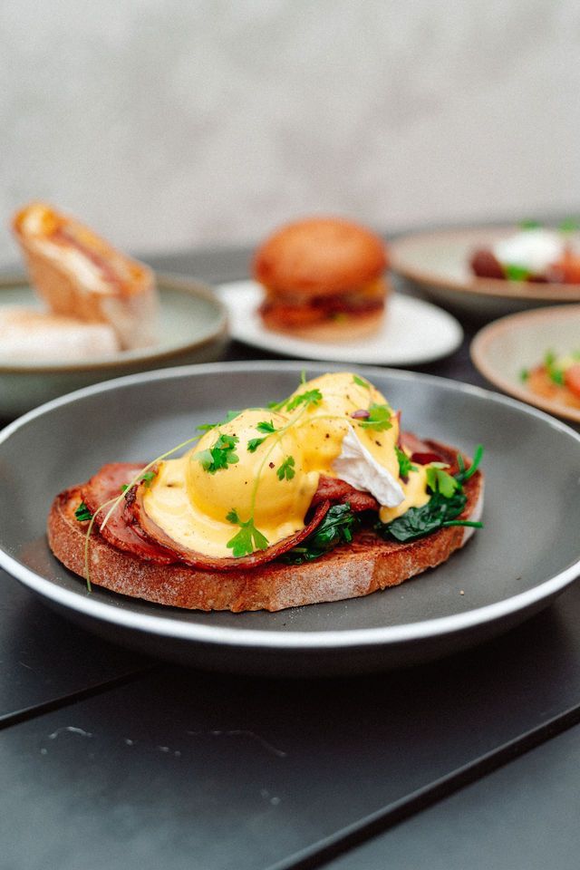A close up of a plate of food on a table.
