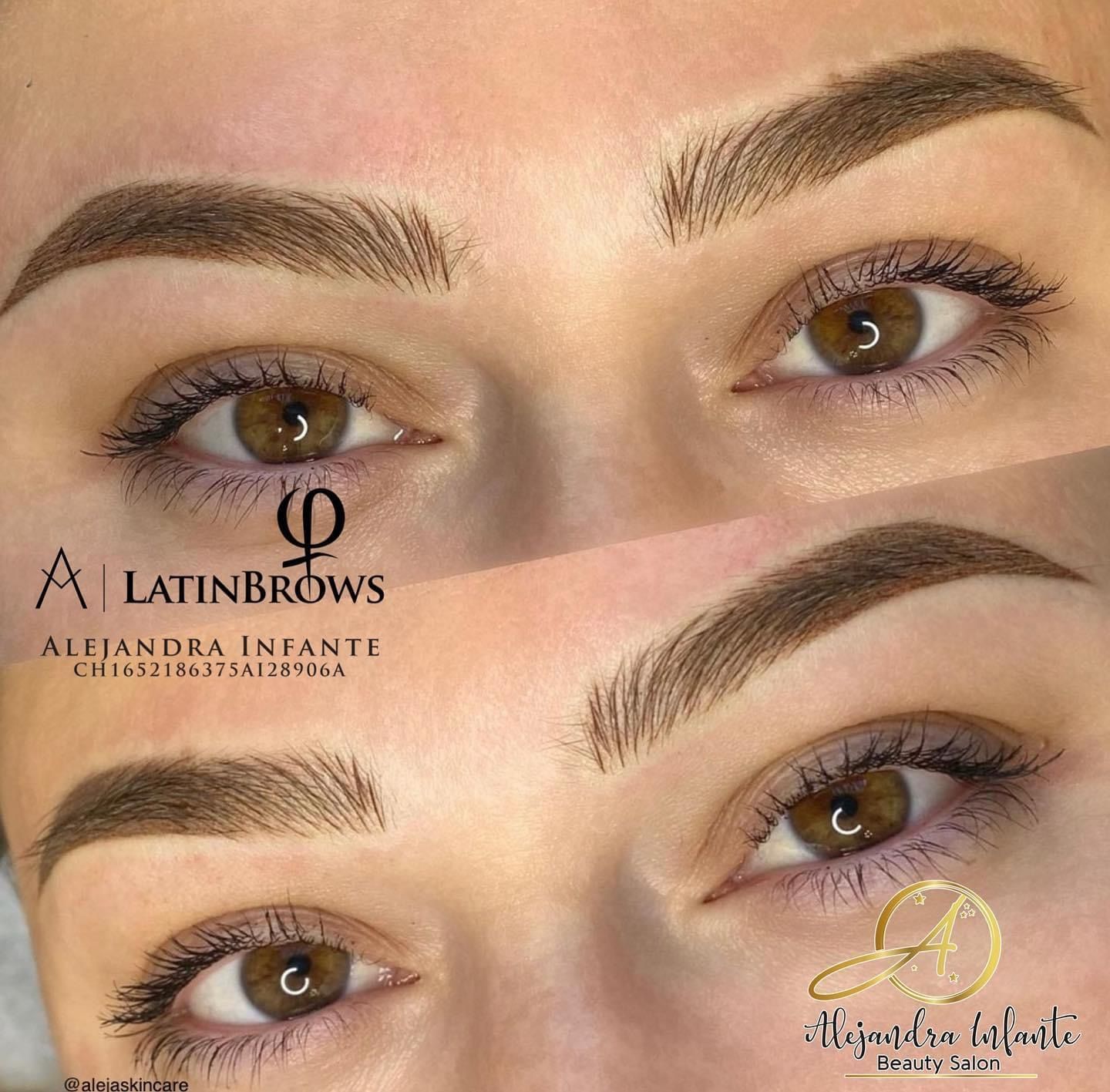 A close up of a woman 's eyes and eyebrows